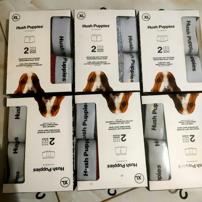 Hush Puppies Classic Print Knit Boxer underwear pria celana dalam cowo