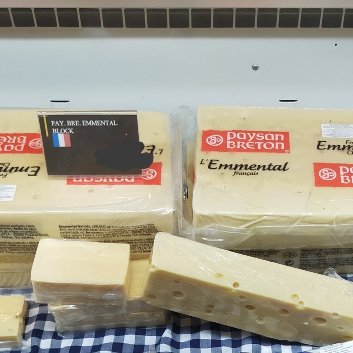 

keju payson breton emmental francais 500gr Cheese block