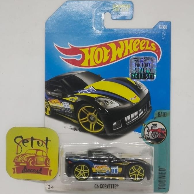 HOT WHEELS HOTWHEELS EXCLUSIVE RECOLOR C6 CORVETTE FS HITAM BLACK