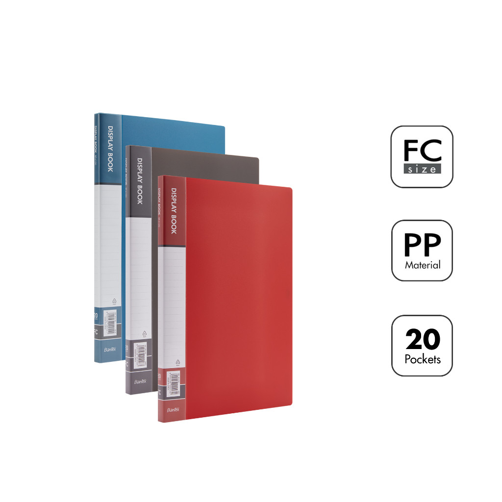 

[Pelangi Stationery] BANTEX Display Book 20 Pocket Anti-Static FC Folio