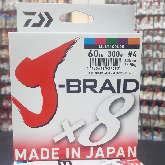 BISA TERMIN Senar PE DAIWA J-BRAID X8 300M - 60Lbs (Multi Color)