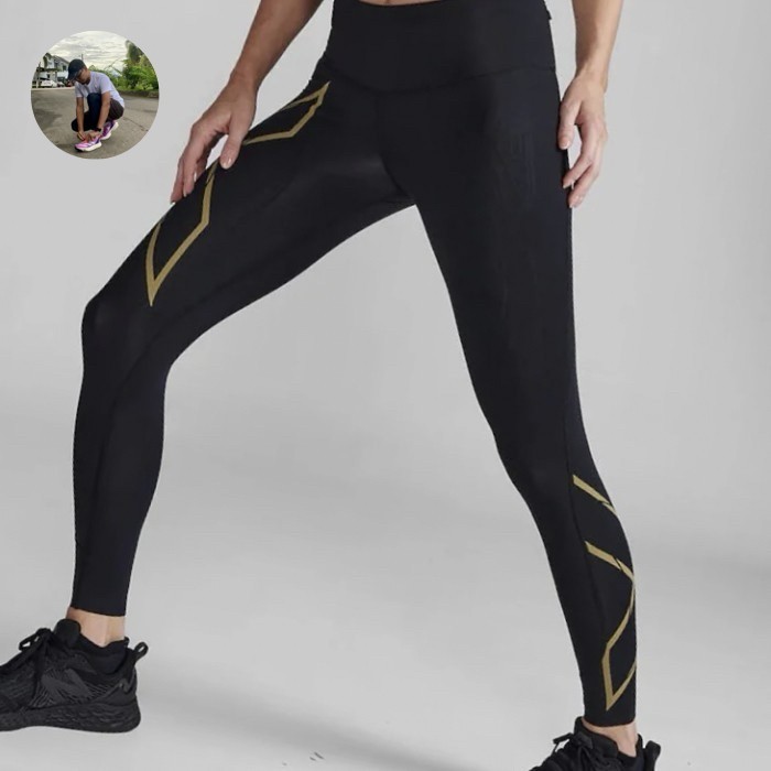 2Xu Mcs Women'S Light Speed Mid-Rise Compression Tight - New Bnib Asli 100%