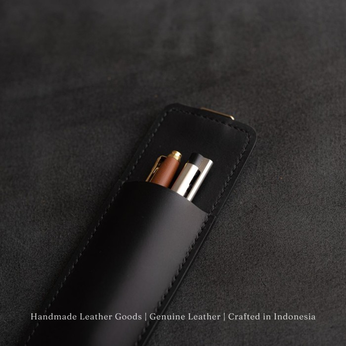 

terbaru !!! braow goods book band pan case kotak pensil kulit asli ready