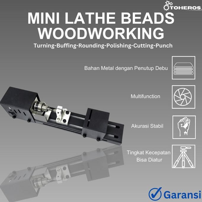 Mesin Bubut Mini Kayu Lathe Lathe Wood Metalworking Diy