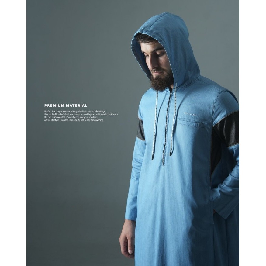 Samase Jubba Hoodie Radiant S051 Jubah Ghamis Pria Dewasa Lengan Panjang {TerlarisBest Seller}