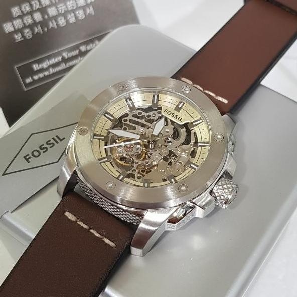 Fossil ME 3083 Skeleton Automatic 45mm Jam Tangan Pria Original 100%