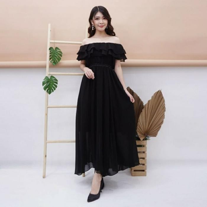 DRESS PUTIH PANJANG DRESS SABRINA DEWASA BAJU PANTAI WANITA DRESS PANTAI DRESS BUMIL MATERNITY BUMIL