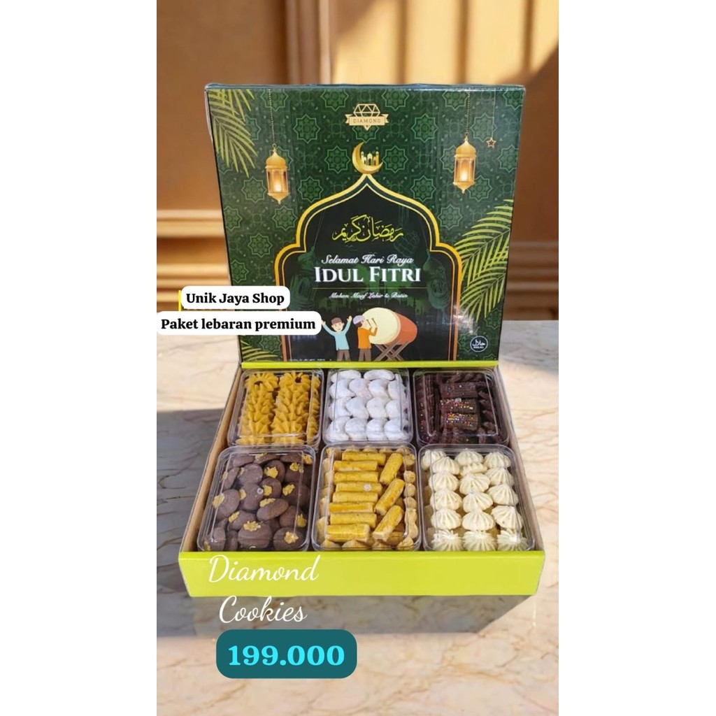 

New! Kue Lebaran Premium DIAMOND 1 Box isi 6 Toples Idul Fitri