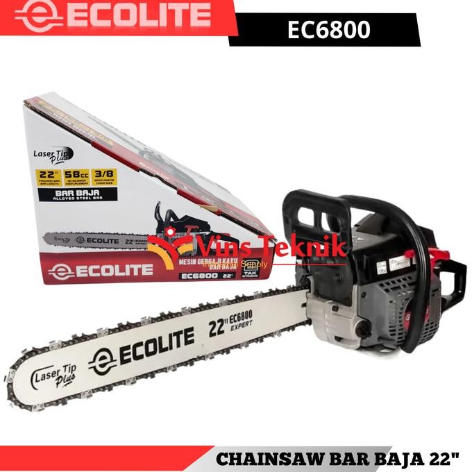 Sale Mesin Gergaji Chain Saw Chainsaw 22 Inch Ec6800 Ecolite Ec6800