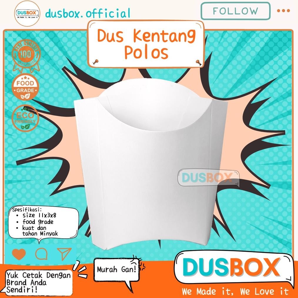 Bisa COD Box Kentang Goreng Polos ,Dus Kentang Goreng, Kemasan Kentang Goreng, Dus French Fries ||
