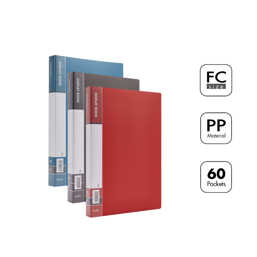 

[Avjaya Stationery] Bantex Display Book Folio / File Map Document Bahan PP Isi 60 Pocket Anti-Static BF4102