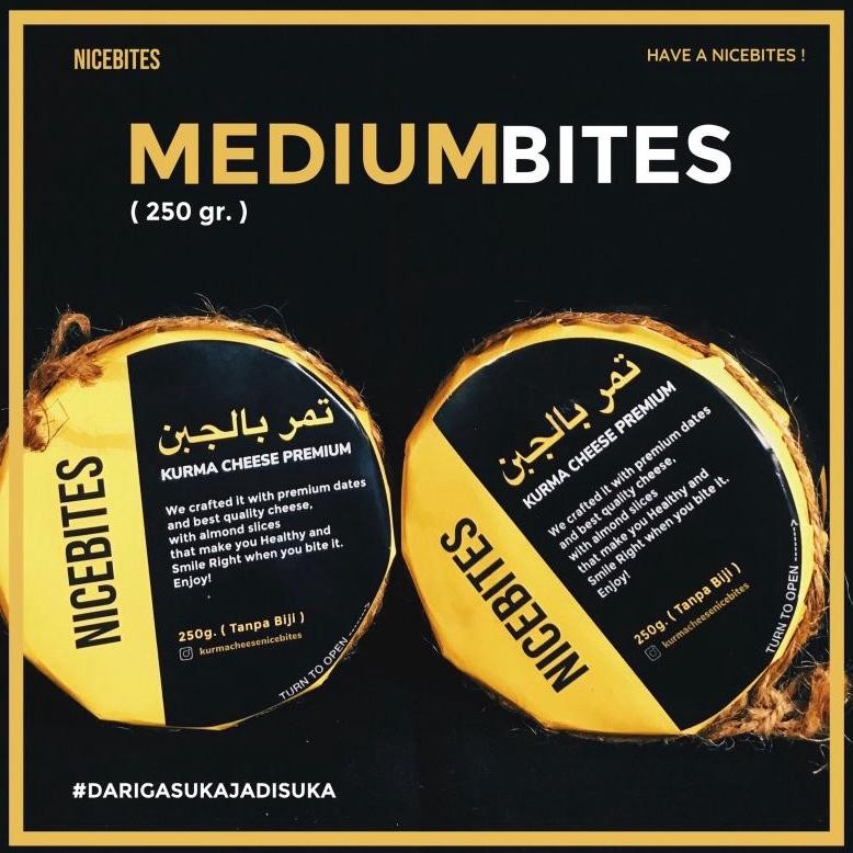

Medium Bites (250gr) | Kurma Cheese NICEBITES (Kurma Keju Lembut Tanpa Biji dengan Topping) Cemilan Viral Ramadhan / Camilan Kurma Keju