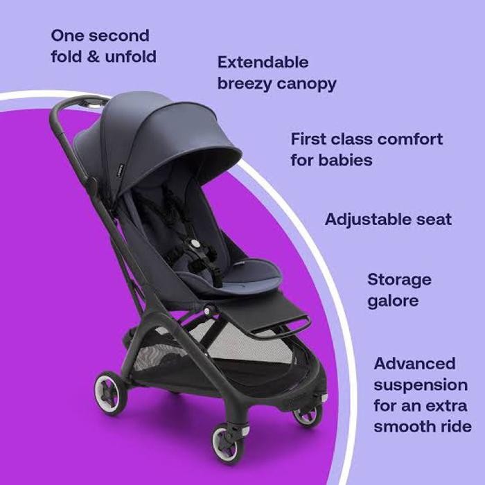 BUGABOO BUTTERFLY STROLLER - BLACK STORMY BLUE MIDNIGHT BLACK FOREST GREEN - COMPACT TRAVELLING