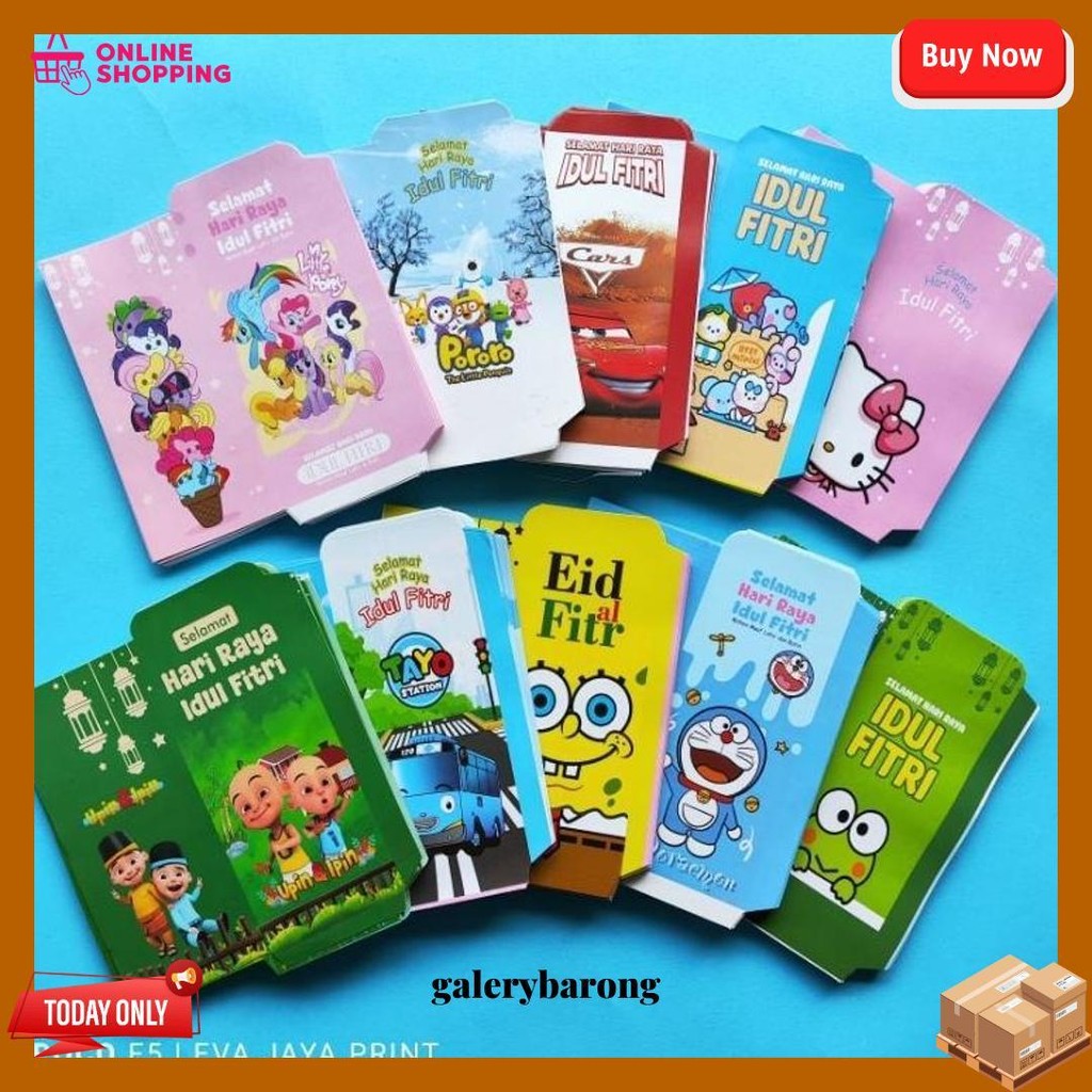 

100 Lembar Amplop Lebaran Panjang Glossy Cod