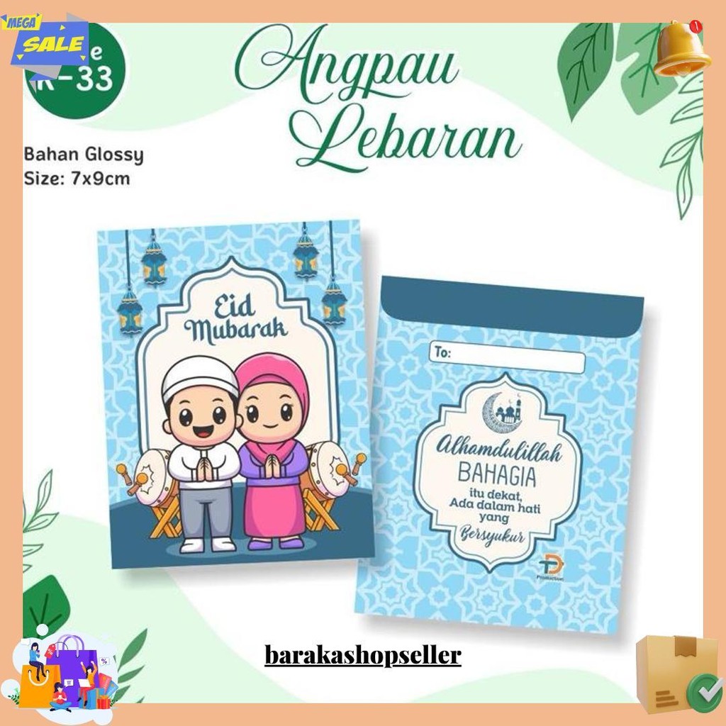 

[Isi 10Pcs] Amplop Angpao Lebaran Kecil 7X9Cm Termurah Original Produk