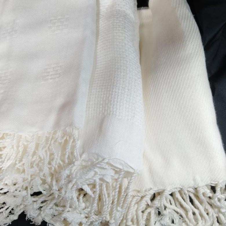 Selendang Tenun Atbm Polos/ Pasmina Tenun Atbm Polos