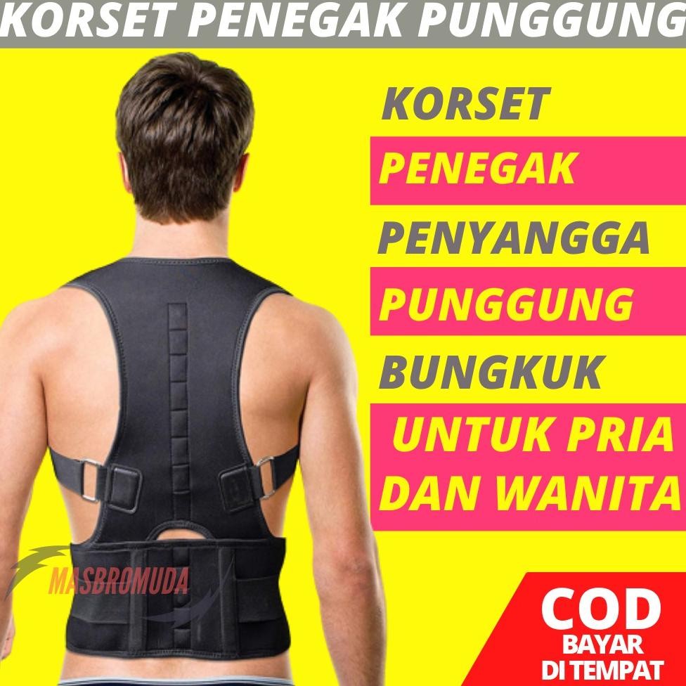 Alat Pelurus Punggung Agar Tidak Bungkuk Korset Penyangga Penegak Punggung Bungkuk Power Magnetik