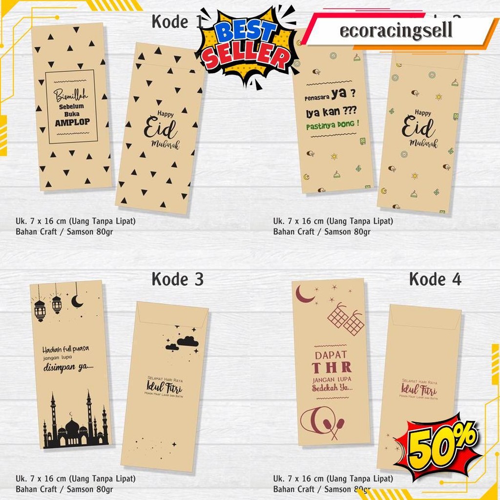 

Amplop Lebaran / Angpao Lebaran / Amplop Hari Raya Idul Fitri 1 Pack Isi 10 Pcs Bisa Cod