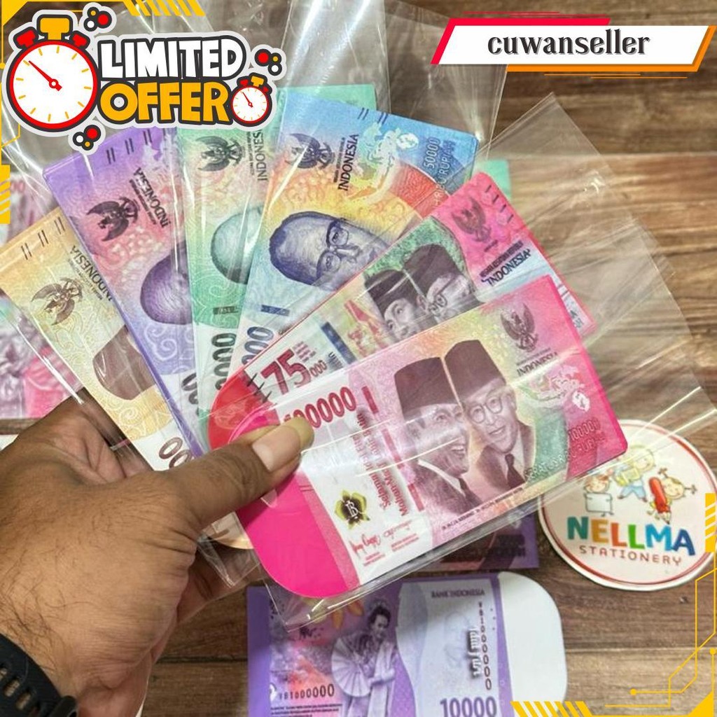 

Amplop Ampau Lebaran Gambar Uang Mainan Isi 10 Lembar Besar/ Medium Original Produk