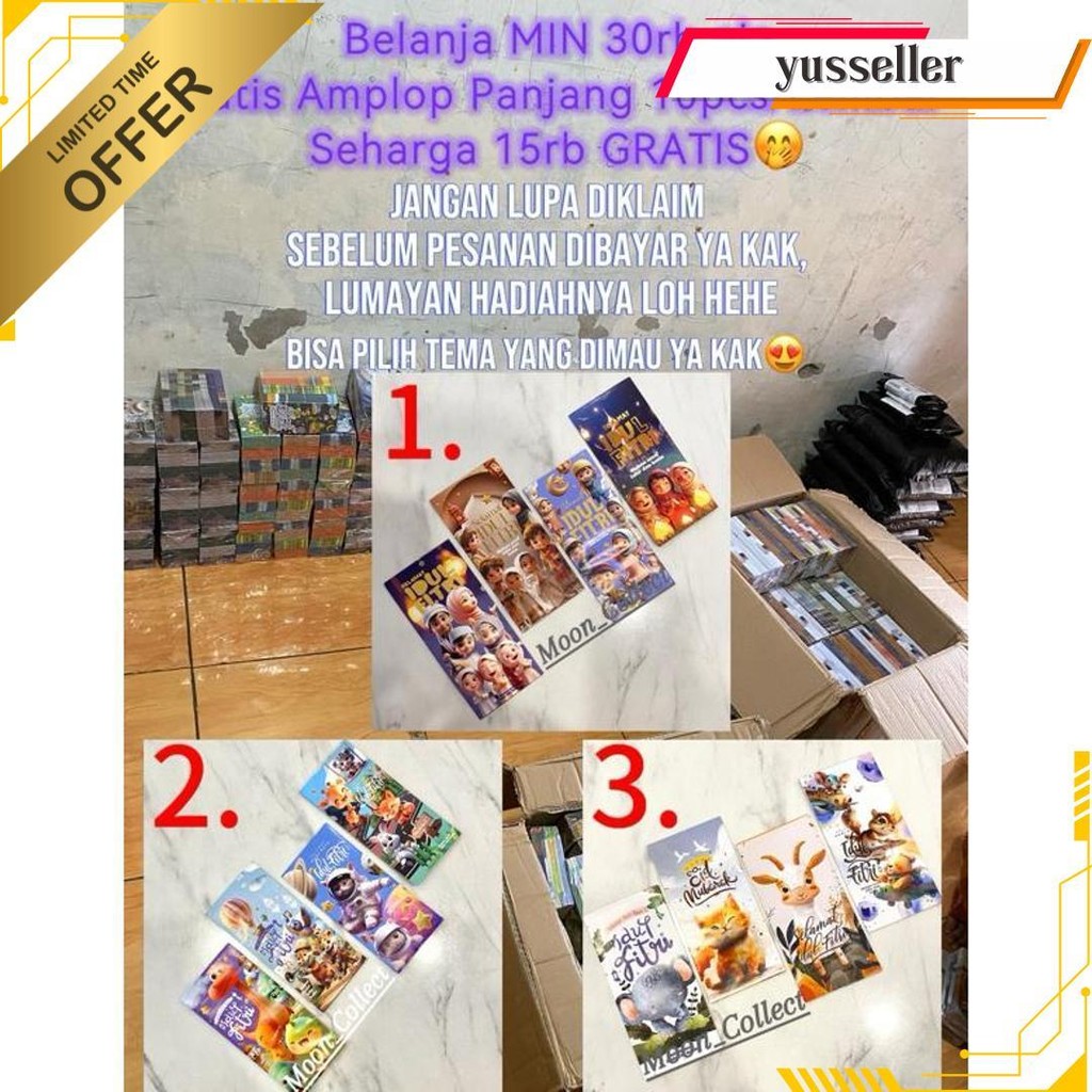 

[Best Seller 10Pcs] Amplop Lebaran Artpaper Premium Tebal Bisa Untuk Dijual Lagi | Moon_Collect Termurah Banget