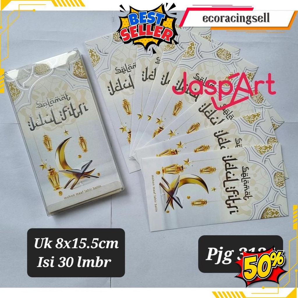 

Amplop Panjang Besar / Angpao Lebaran Hari Raya Idul Fitri Isi 30 Premium Emboss Silver Mika Lebaran Panjang 2025 Gratis Ongkir