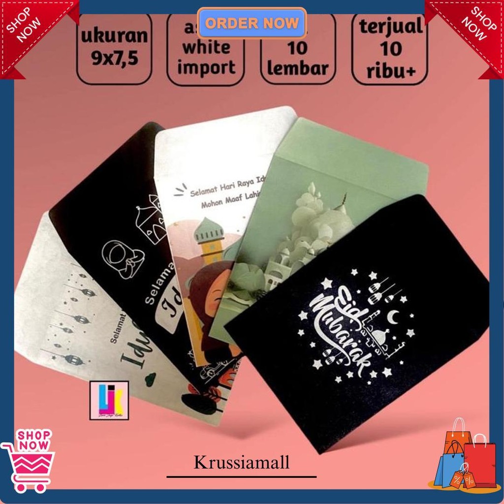 

( Isi 10 ) Amplop Lebaran Idul Fitri 1 Pack Isi 10 Lembar / Amplop Lebaran Murah Kecil Terlaris