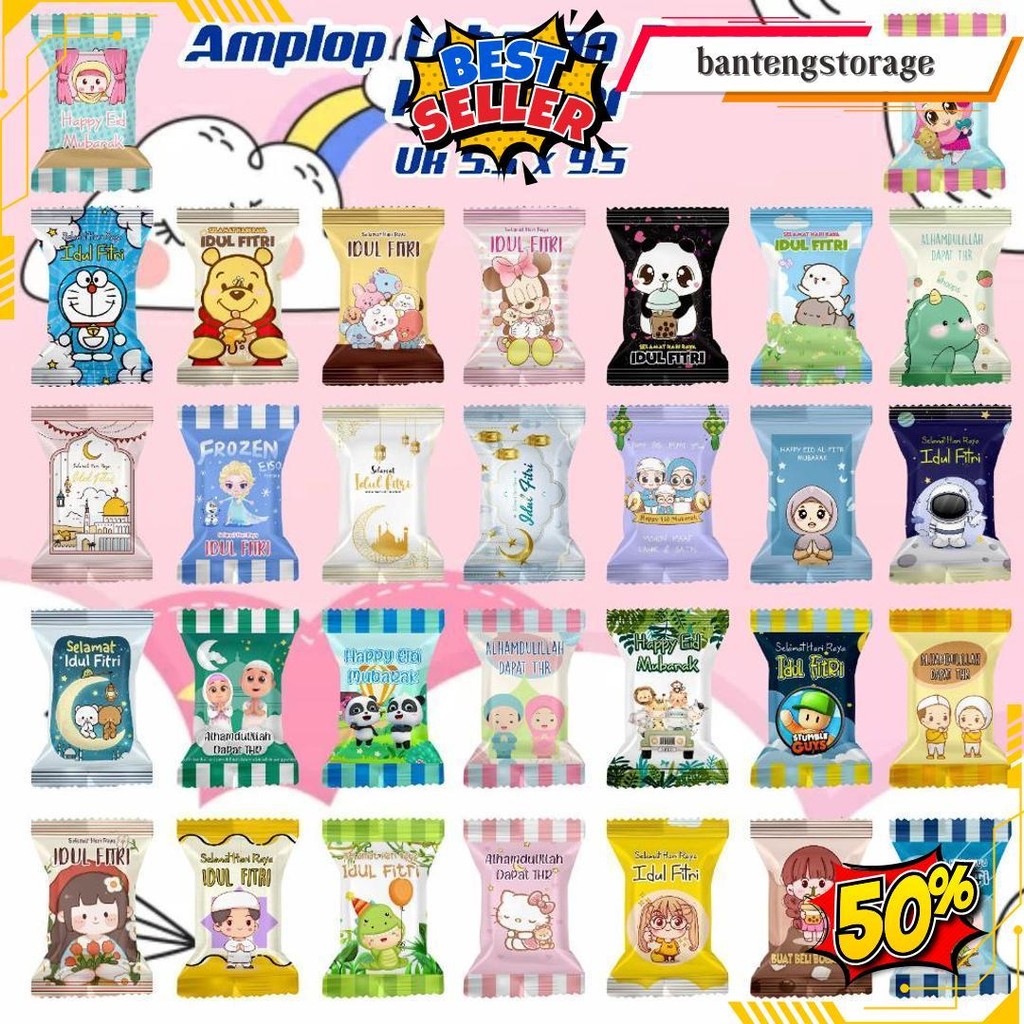 

Amplop Lebaran Permen Viral [ Motif Karakter ] Siap Kirim