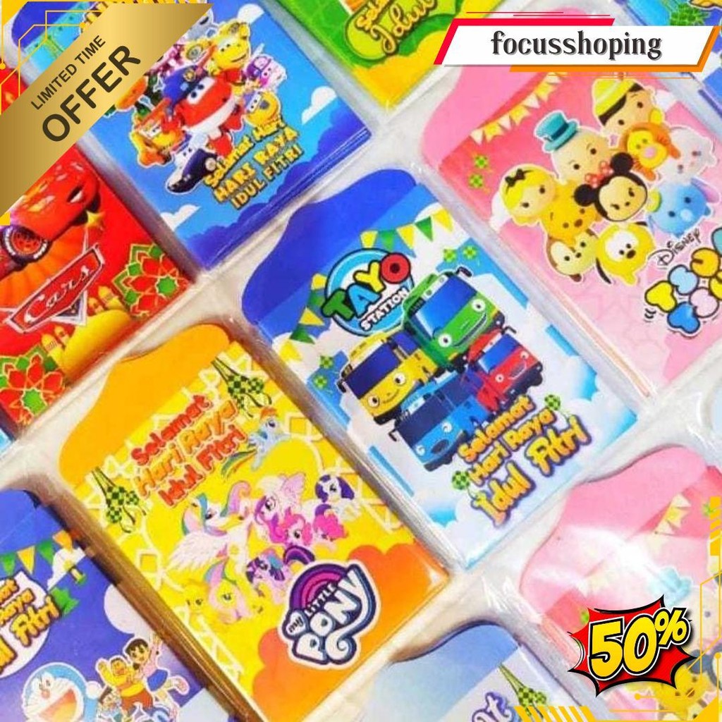 

Termurah Amplop Lebaran Medium 1 Pack Isi 10Pcs/Amplop Karakter Siap Kirim