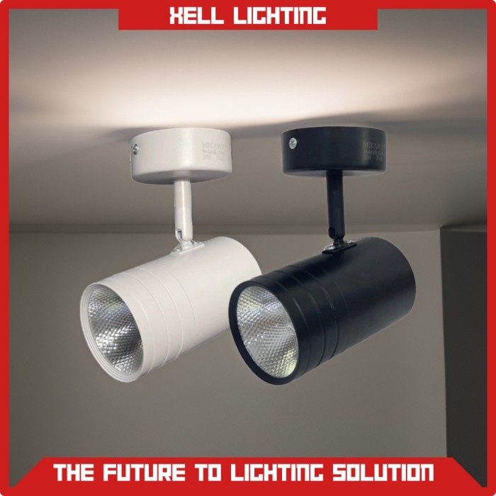 Lampu Sorot Spot Light 20W Led Cob Putih / Hitam Mikawa