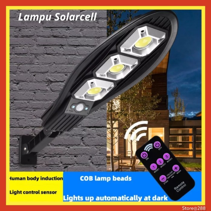 Lampu Taman Solar Cell Panel Tenaga Surya Led Sorot Pju Rumah Dinding