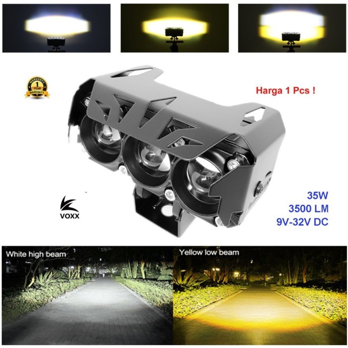 Lampu Led Tembak Sorot Laser 3 Mata Led Sql 3 Mata Hilo Projie 35W
