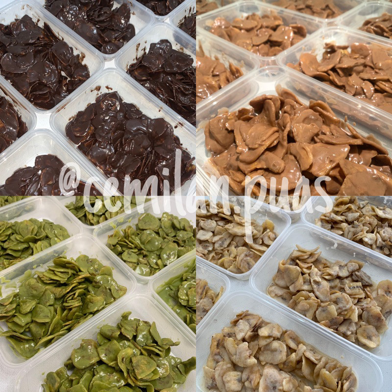 

sale [READY MEDAN] Keripik Pisang Coklat Lumer Matcha Greentea Banana Chocomelt Coklat Lumer Free