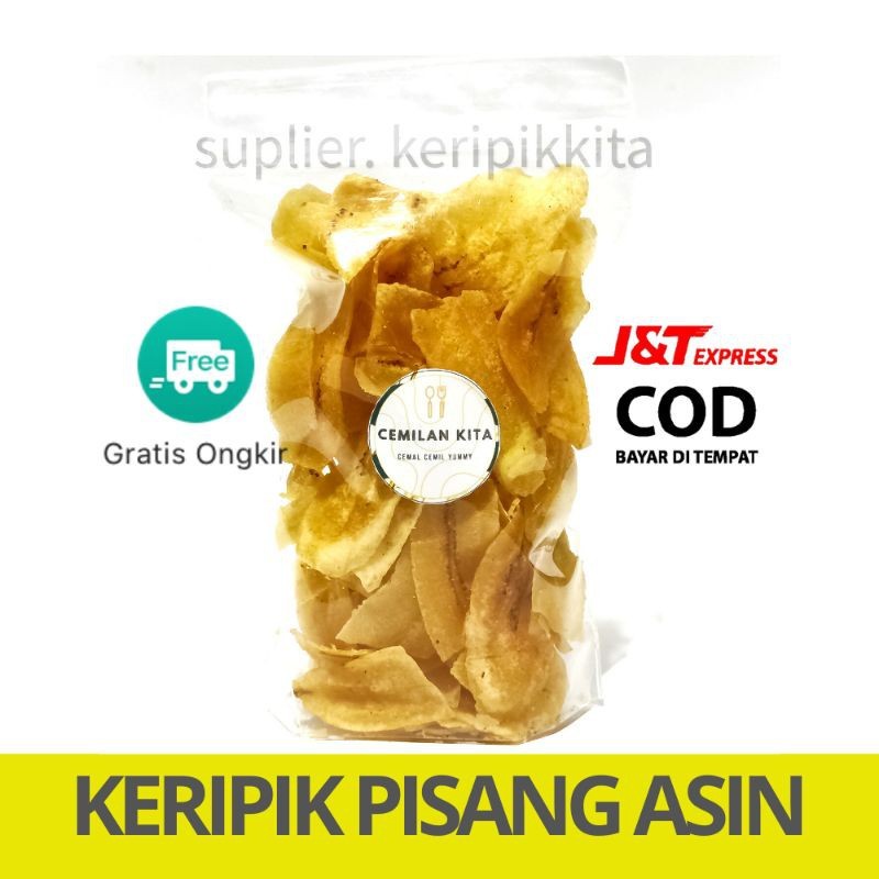 

sale cemilan keripik pisang asin kekinian makanan ringan jajanan snack banana chip kita pisang slm.