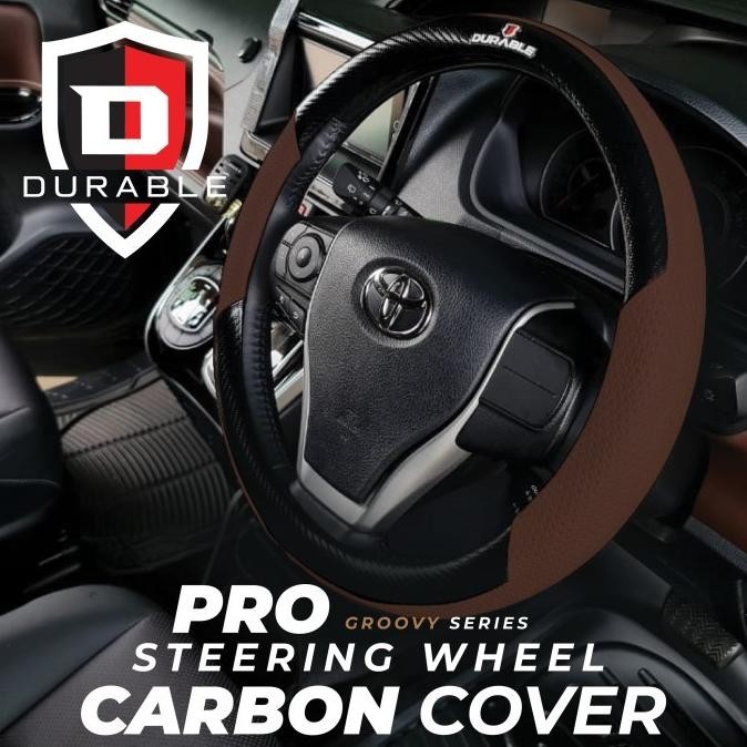 Sarung Stir Durable Carbon Groovy Xenia Rush Terios Hrv Kijang Innova Zenix Reborn Calya Agya Voxy N
