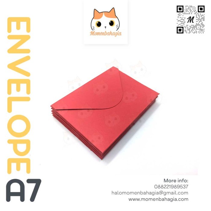 

Amplop Mini Amplop A7 Merah Concorde isi 10