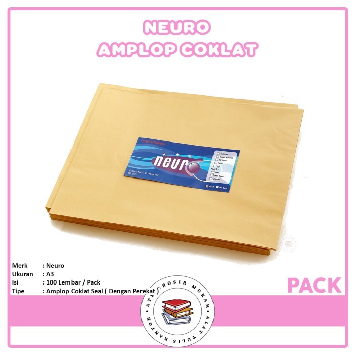 

Amplop Coklat Ukuran A3 Neuro ( 33 x 42,5 cm ) SEAL