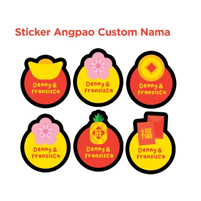 

Sticker angpao imlek custom nama 2024