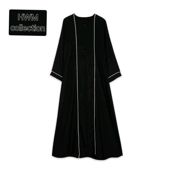 Abaya Hilma Premium  Gamis Arab Muslimah Terbaru Abaya Hitam Simple Crinkle Airflow  Abaya Lis Putih