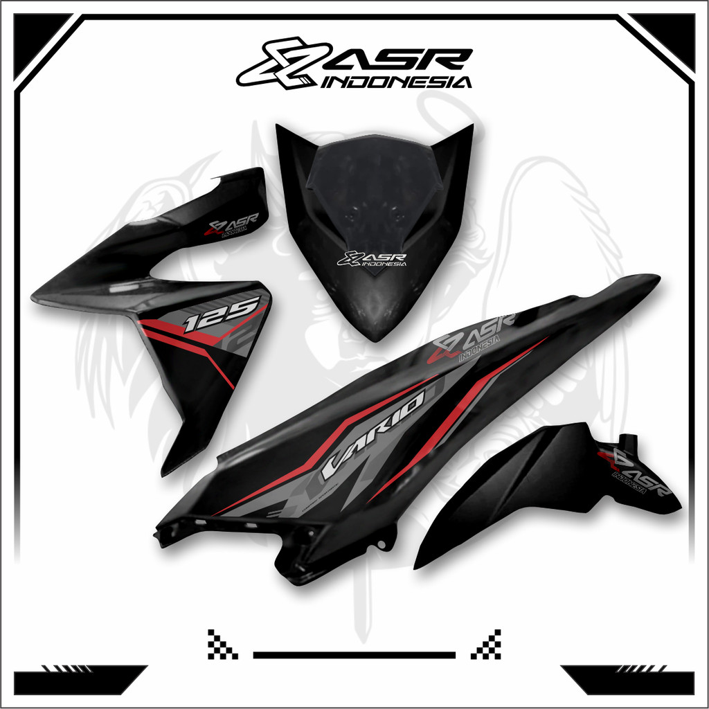 ASR Stiker Transparan Vario LED Old  Sticker list STRIPING