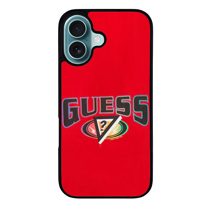 Case Casing iPhone 16 15 14 13 12 11 Pro Max Plus Mini Guess Bg Merah NA00296