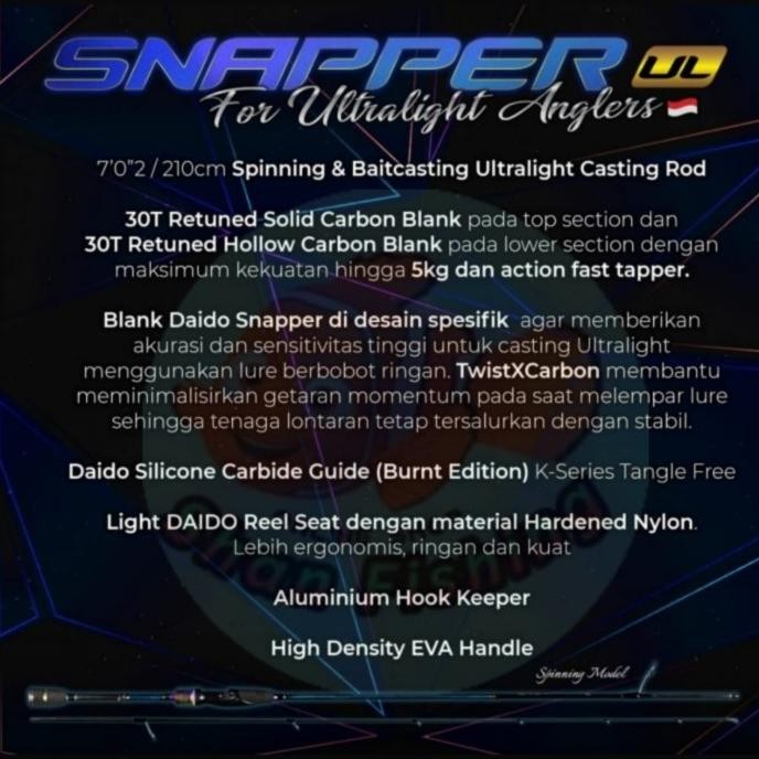 Joran UL Daido Snapper 702 Terlaris