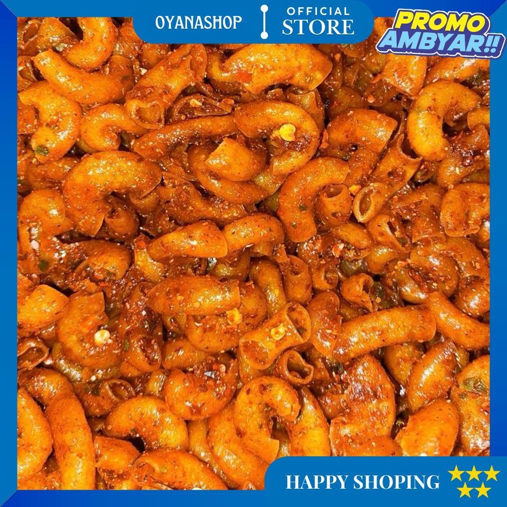 

Promo !!! 1 Kg Makaroni Cikruh Pedas / Ext Pedas / Original Daun Jeruk. D Termurah