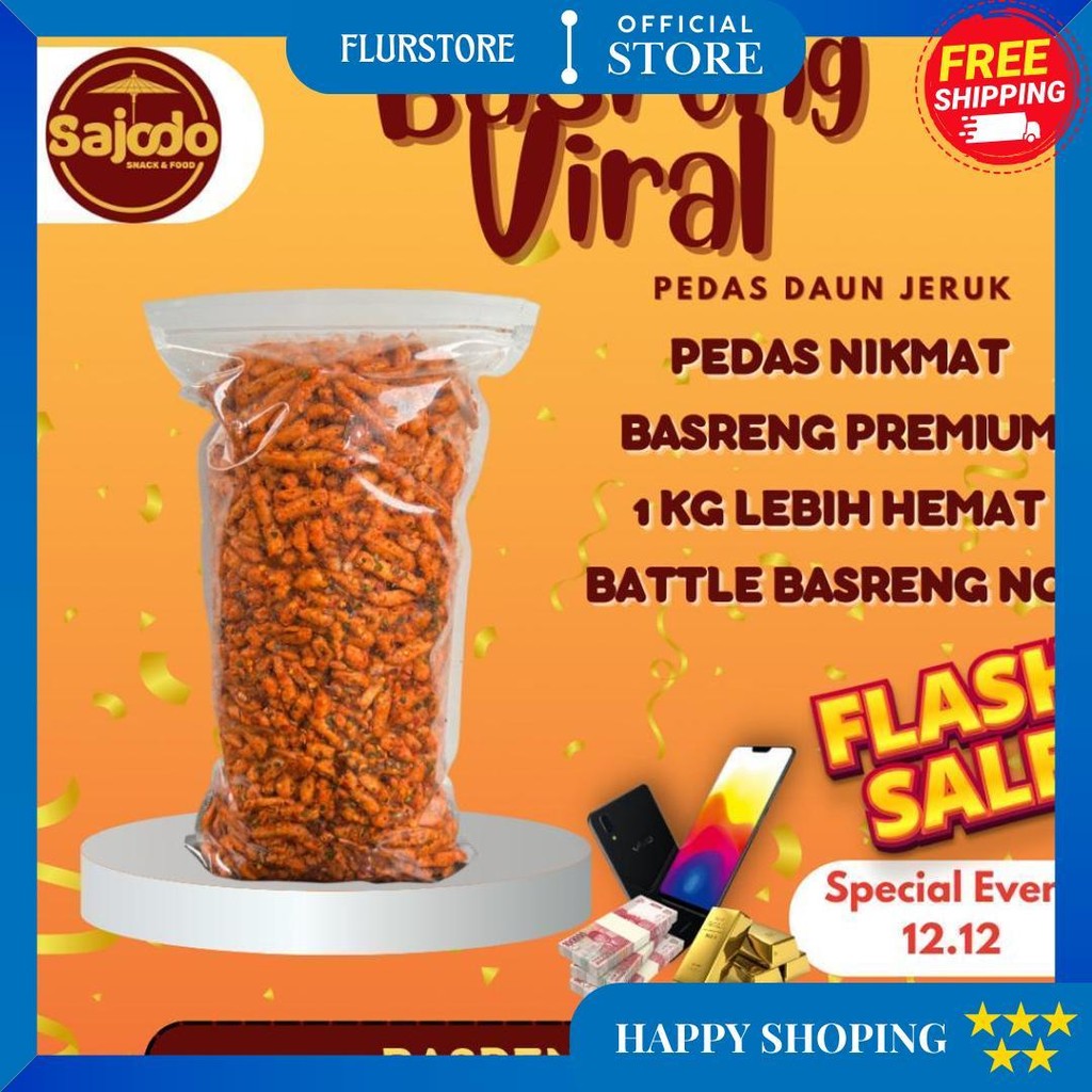 

[Flash Sale] Basreng Pedas Daun Jeruk Sajodo Snack - 1Kg D Terlaris
