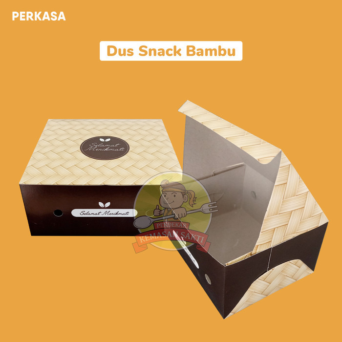 

Dus Nasi Snack 18X18 Printing / Dus Nasi Kue 310 Gsm Isi 100 Pcs