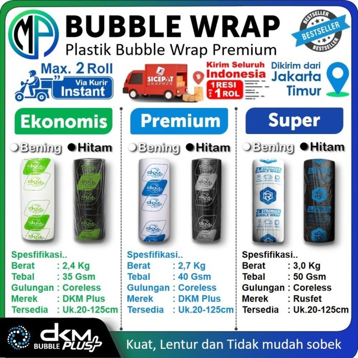 

Plastik Bubble Wrap Roll 125Cm X 50M Dkm+ Rusfet (Ekspedisi)