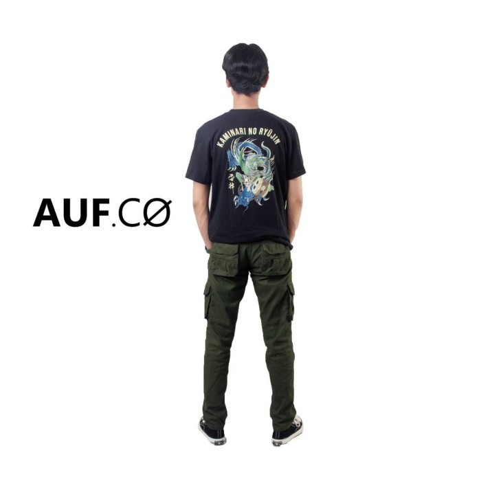 Promo Celana Cargo Pria Hijau Army Slimfit Auf.Co Terlaris