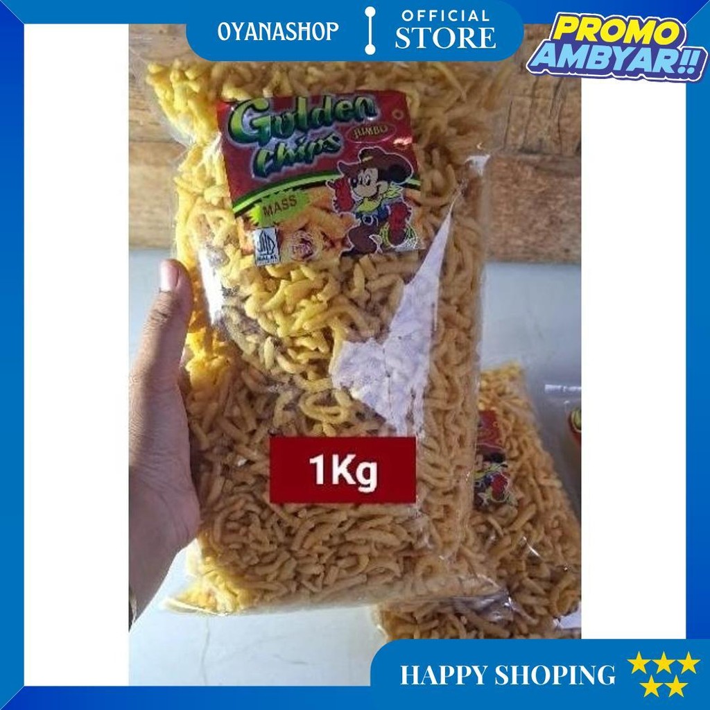 

Snack Kiloan Golden Chips / Potato Chips Repack Kemasan 200 Gram D Best Seller