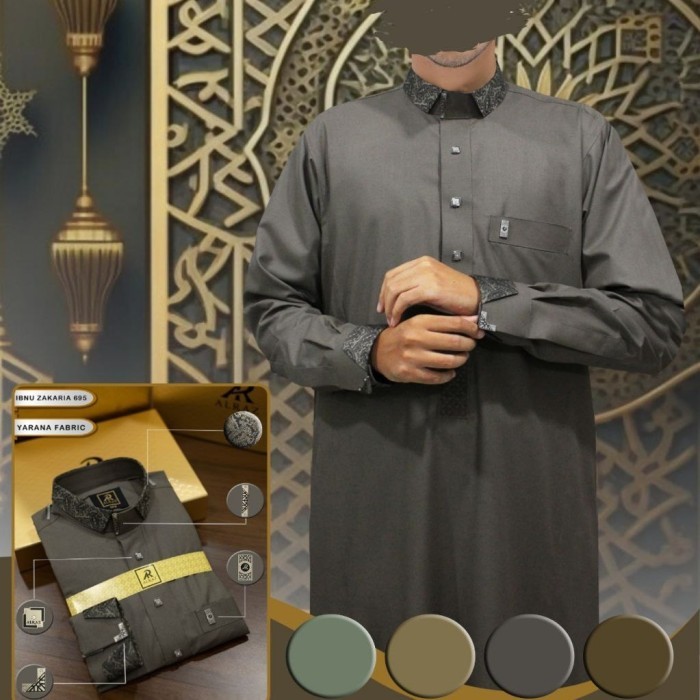 Jubah / Gamis Alraz Katun Al Raz Premium