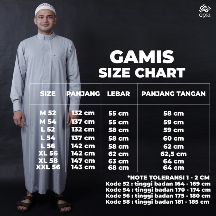 Qori Apparel Jubah / Gamis Premium Nuqadah Al Asadi (Lengan Manset) NUQ-2