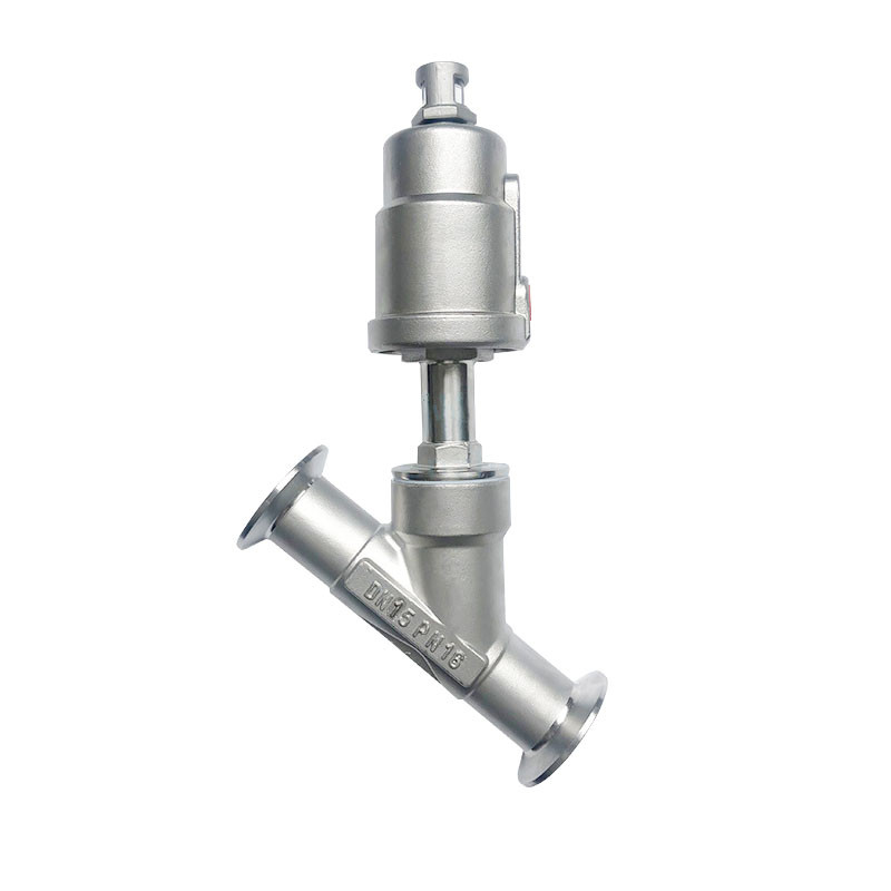 WEASH DN15 DN20 DN25 Stainless Steel Pneumatic Quick-install Angle Seat Valve Normally Closed Seat V